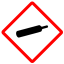 GHS-Symbol unter Druck stehende Gase
